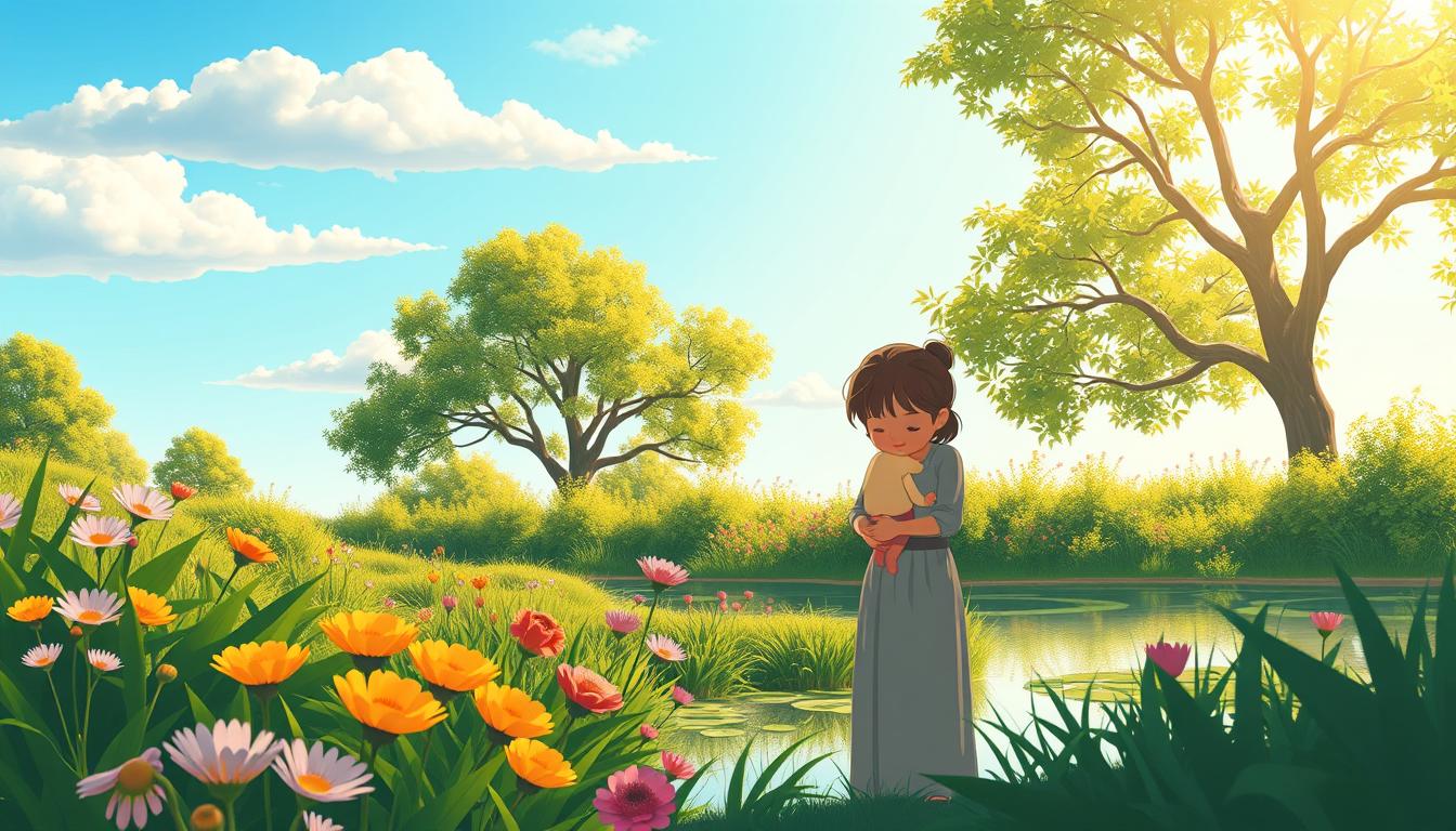 A calm, restorative natural scene used to illustrate inner-child healing.